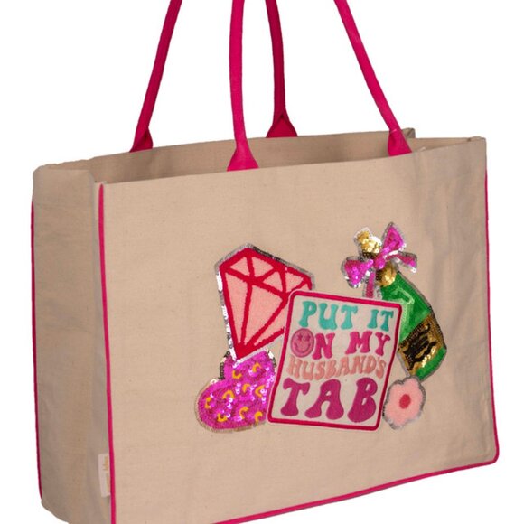 Simple Southern Extra Large Canvas Tote Bag  NWT - Picture 1 of 11